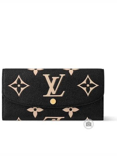 Emilie Bi Color Monogram Empreinte Leather Long Wallet Black - LOUIS VUITTON - BALAAN 2