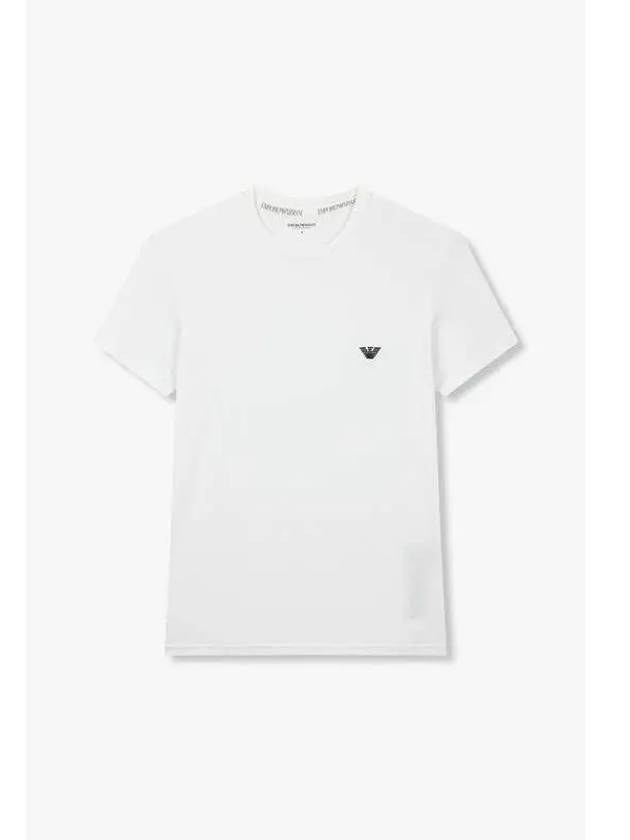 UNDERWEAR Men s Eagle Logo Embroidered Lounge T Shirt White - EMPORIO ARMANI - BALAAN 1