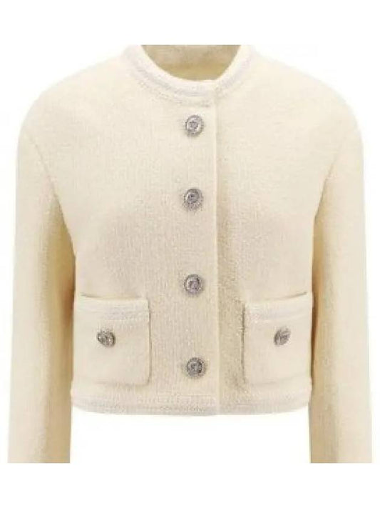 Wool Blazer Metal GG Button Jacket Ivory - GUCCI - BALAAN 2