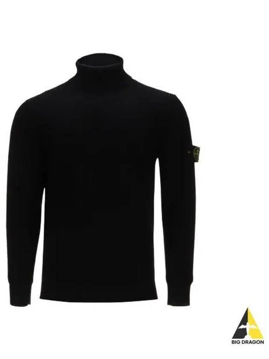 Wappen Patch Wool Turtleneck Black - STONE ISLAND - BALAAN 2