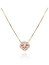 Una Sparkling Dance Clover Necklace Pink Rose Gold - SWAROVSKI - BALAAN 4