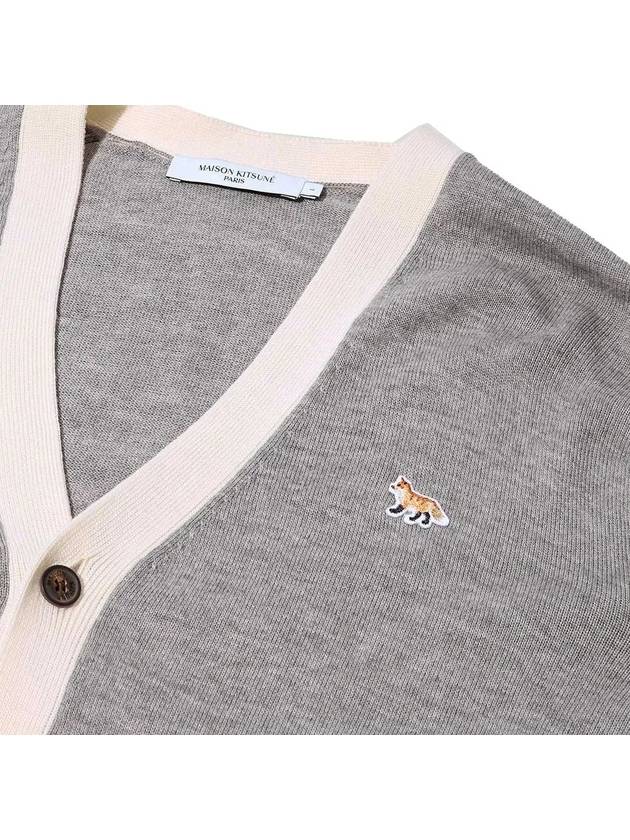 Baby Fox Bicolor Classic Cardigan Melange Grey - MAISON KITSUNE - BALAAN 5