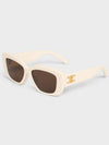 Eyewear Triomphe 04 Rectangle Sunglasses Ivory - CELINE - BALAAN 2