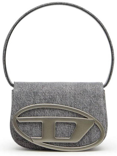 Iconic Stonewashed Denim Shoulder Bag Black - DIESEL - BALAAN 1