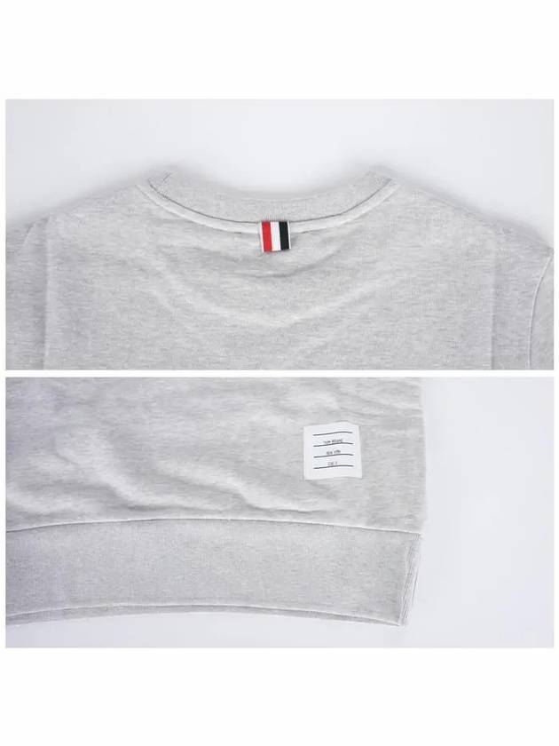 Classic Loopback Terry Tonal 4-Bar Relaxed Fit Crewneck Sweatshirt Pale Grey - THOM BROWNE - BALAAN 7