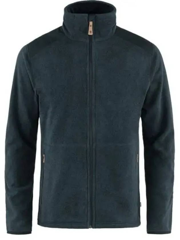 Men's Sten Fleece Zip-up Jacket Dark Navy - FJALL RAVEN - BALAAN 2