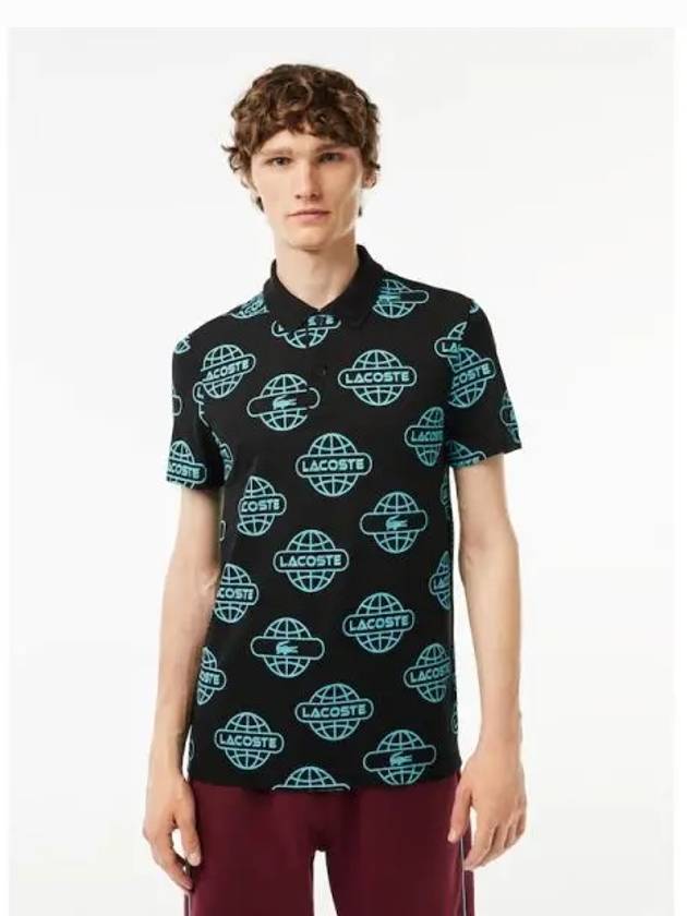 Men s Active Logo Planet All Over Print Short Sleeve Piketty PH6241 53N QPI Domestic Product GQ2N23101036819 - LACOSTE - BALAAN 1