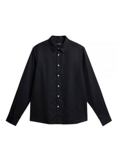 Comfort Tencel Slim Long Sleeve Shirt Black - J.LINDEBERG - BALAAN 2