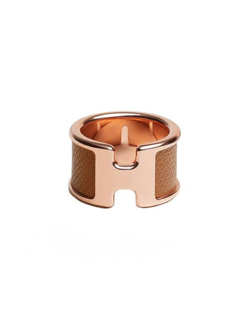 Olympe Ring Brown Rose Gold - HERMES - BALAAN 1