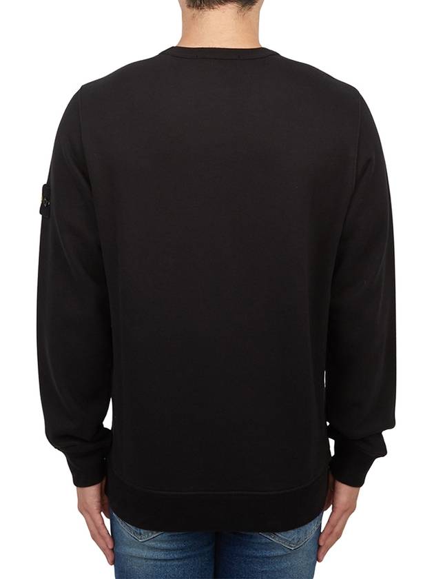 Wappen Patch Crew Neck Cotton Sweatshirt Black - STONE ISLAND - BALAAN 4