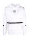 Slogan Print Hoodie White - STONE ISLAND - BALAAN 3