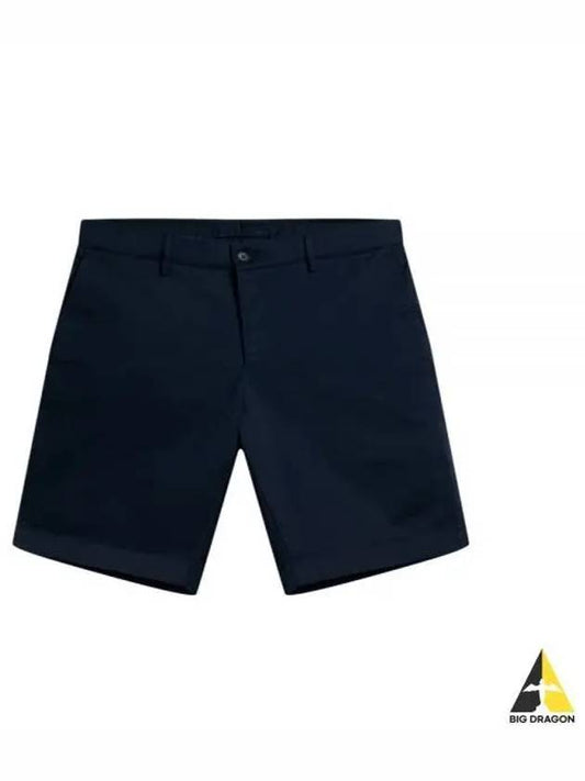 Men's Nathan Cloud Satin Shorts Navy - J.LINDEBERG - BALAAN 1