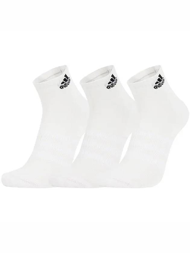 Cushioned Sportswear Ankle Socks 3 Pack Set White - ADIDAS - BALAAN 3
