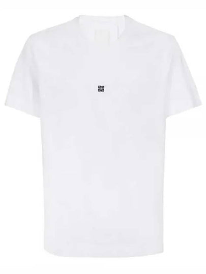 Embroidered Logo Jersey Short Sleeve T-shirt White - GIVENCHY - BALAAN 2