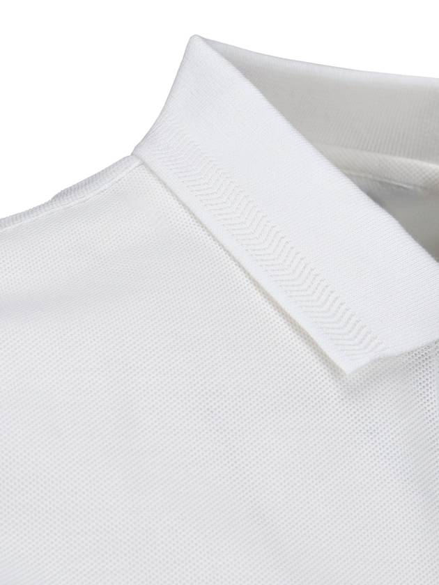 Eddie Cotton Polo Shirt White - BURBERRY - BALAAN 5