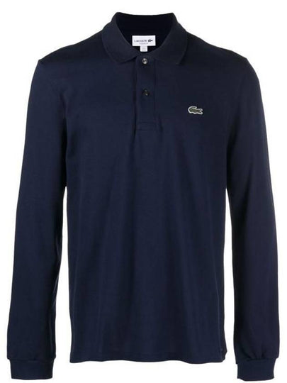 Men's Original Cotton Long Sleeve Polo Shirt Navy - LACOSTE - BALAAN 2