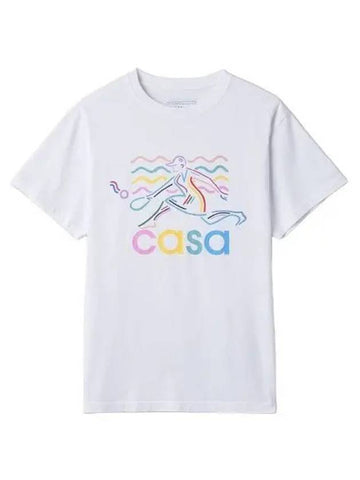 Tennis club short sleeve t shirt white - CASABLANCA - BALAAN 1