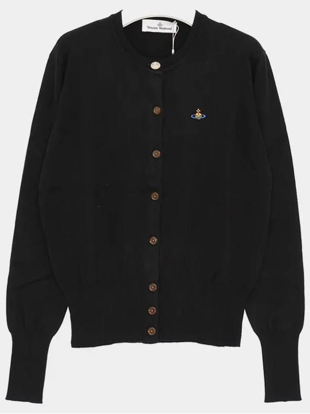 Logo Patch Cardigan Black - VIVIENNE WESTWOOD - BALAAN 2