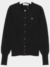 Logo Patch Cardigan Black - VIVIENNE WESTWOOD - BALAAN 4