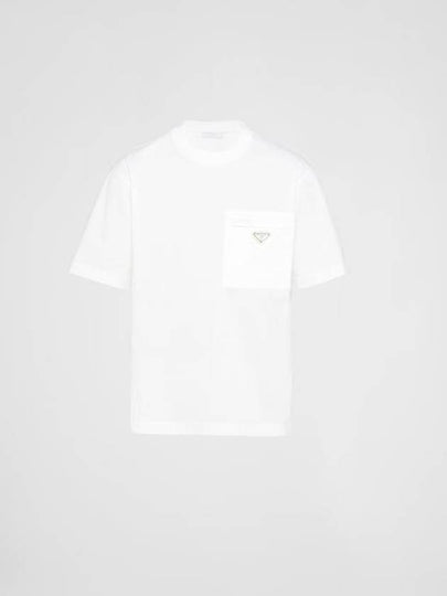 Nylon Jersey Short Sleeve T-Shirt White - PRADA - BALAAN 2