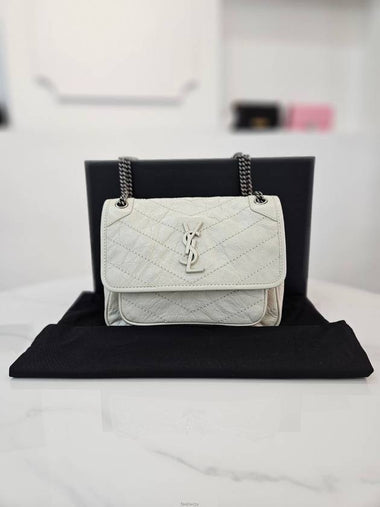 Leather Nikki shoulder bag white 633160 - SAINT LAURENT - BALAAN 1