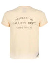 X Gallery Department Logo Print Paint Short Sleeve T Shirt Yellow TSG007 - LANVIN - BALAAN 2