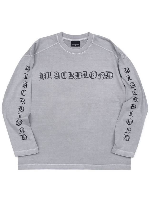 BBD Crushed Faith Pigment Long T Shirt Gray - BLACKBLOND - BALAAN 3