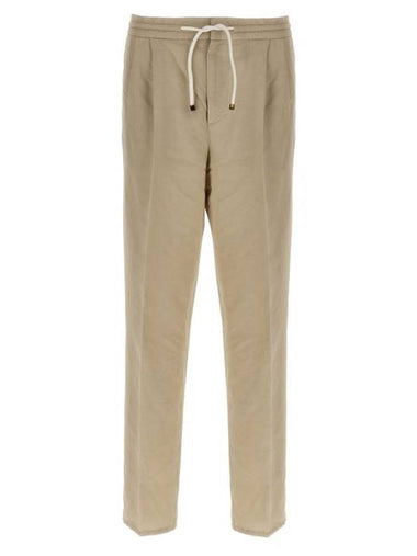 Straight Pants M291DE1710C6233 Beige - BRUNELLO CUCINELLI - BALAAN 1