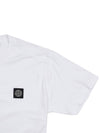 Slimfit Cotton Jersey Short Sleeve T-shirt White - STONE ISLAND - BALAAN 5