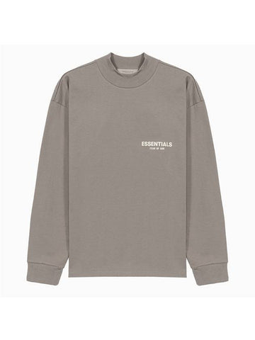 Logo Long Sleeve T Shirt Desert Taupe - FEAR OF GOD ESSENTIALS - BALAAN 1