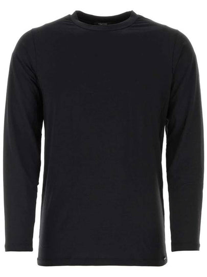 Crew Neck Cotton Modal Long Sleeve T-Shirt Black - TOM FORD - BALAAN 2