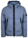 Garment Dyed Crinkle Reps Down Padded Powder Blue - STONE ISLAND - BALAAN 2