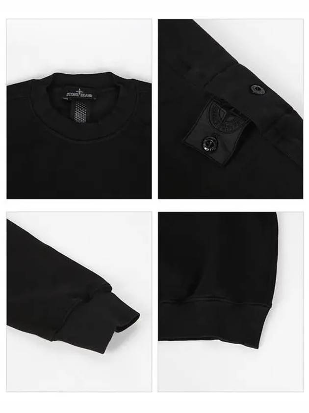 Shadow Logo Crew Neck Cotton Sweatshirt Black - STONE ISLAND - BALAAN 5