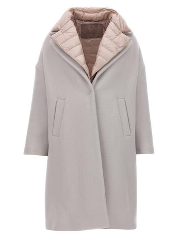 Reversible Padded Single Coat Beige Tan - HERNO - BALAAN 1