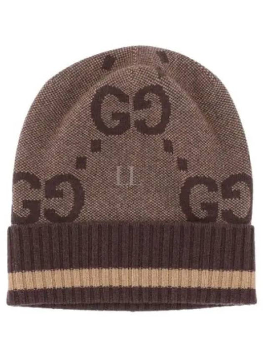 GG Cashmere Beanie Brown - GUCCI - BALAAN 2