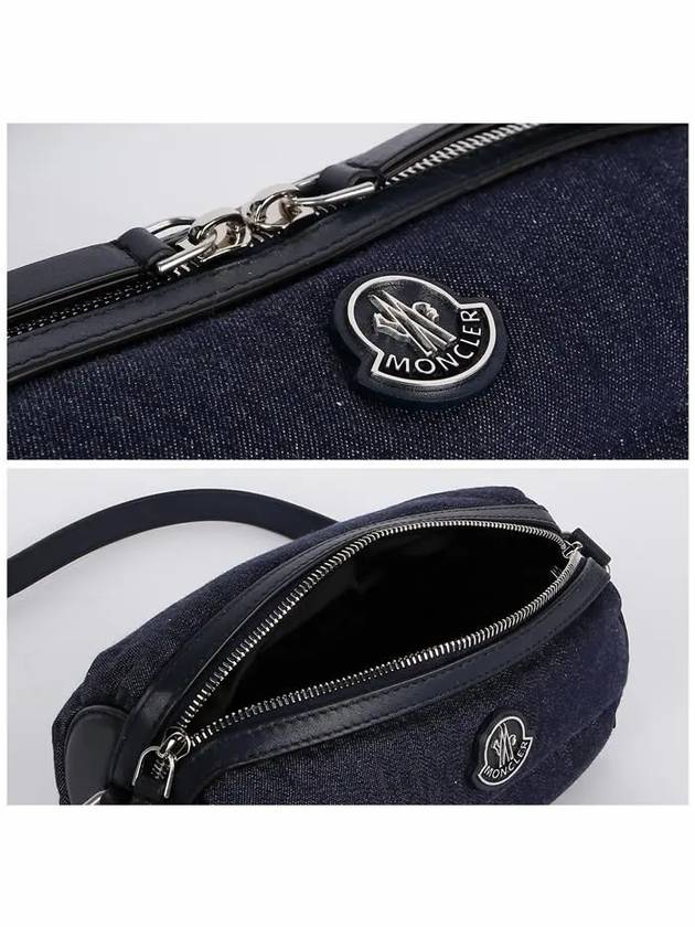 5L00019 M4077 77A Patch Logo Denim Shoulder Bag - MONCLER - BALAAN 4