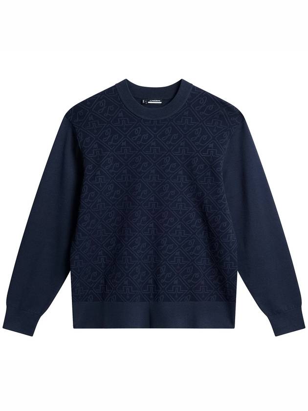 Finn Jacquard Knit Sweater Navy - J.LINDEBERG - BALAAN 2