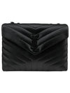 Black Monogram Loulou Matelasse Y Leather Medium Shoulder Bag Black - SAINT LAURENT - BALAAN 2