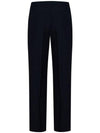 Women's Leaf Crepe Cigarette Straight Pants Black - ALEXANDER MCQUEEN - BALAAN 3