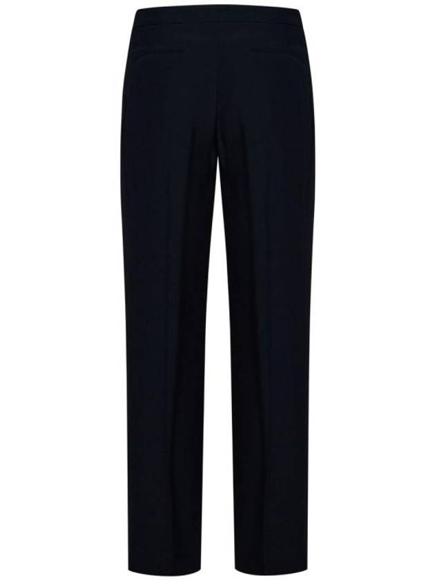 Women's Leaf Crepe Cigarette Straight Pants Black - ALEXANDER MCQUEEN - BALAAN 3