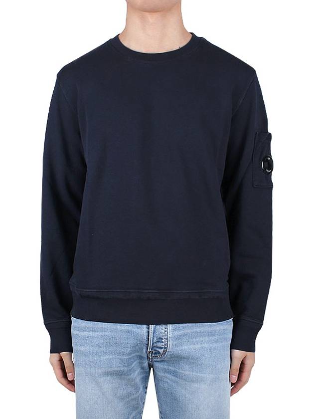 Cotton Fleece Sweatshirt Navy - CP COMPANY - BALAAN 3