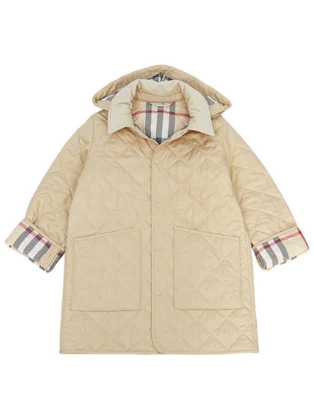 Kids Quilted Coat Pale Stone - BURBERRY - BALAAN 4