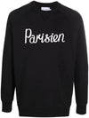 Parisian Classic Sweatshirt Black - MAISON KITSUNE - BALAAN.