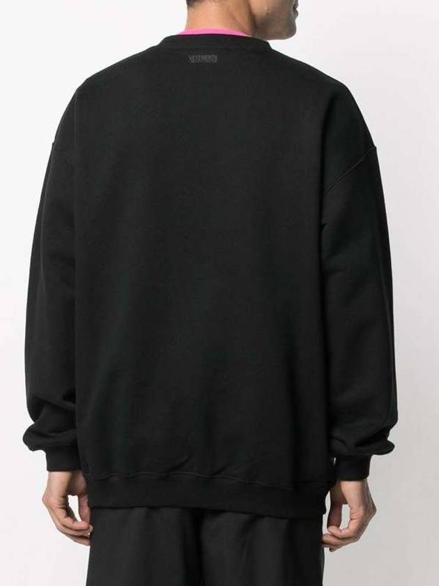 Men's Rainbow Logo Print Sweatshirt Black - VETEMENTS - BALAAN 6