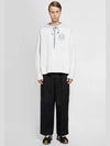 Logo Patch Wool Wide Pants Black - LOEWE - BALAAN 10