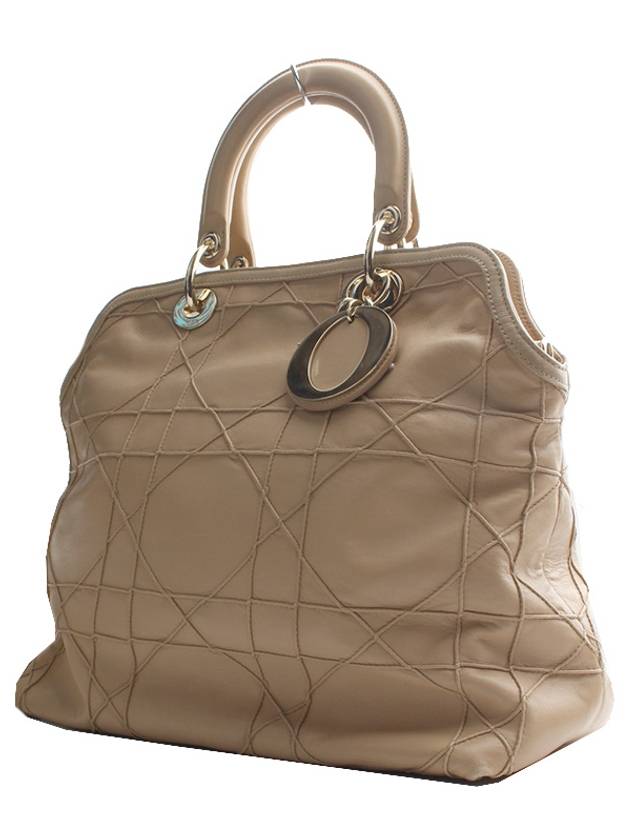 Cannage Beige Lambskin Tote Bag - DIOR - BALAAN 2