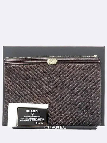 A84406 Black color boy caviar gold plated new medium clutch - CHANEL - BALAAN 1