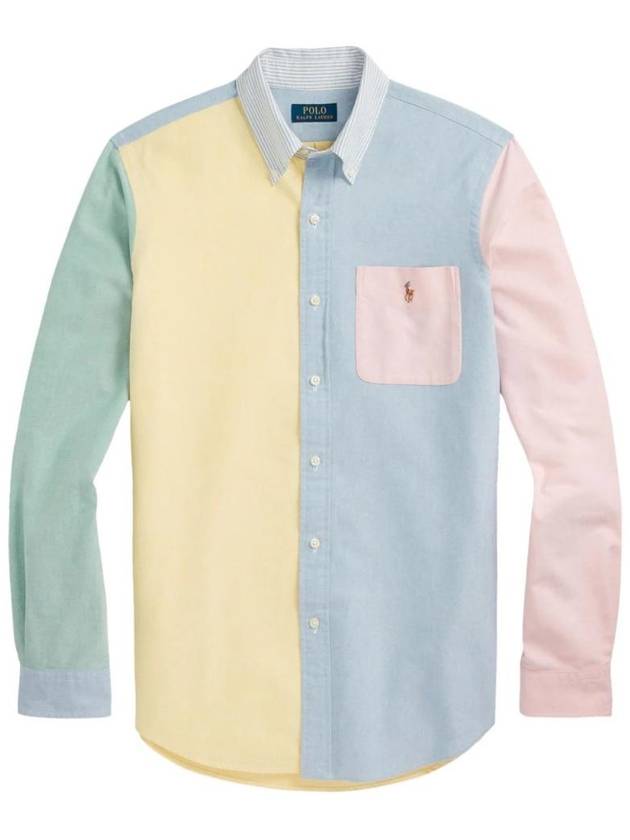 Oxford Color Block Shirt 710928919001 - POLO RALPH LAUREN - BALAAN 1