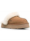 Women's Diskett Fleece Platform Slippers Brown - UGG - BALAAN 3