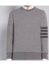 4 Bar Tonal Crew Neck Sweatshirt Grey - THOM BROWNE - BALAAN 3